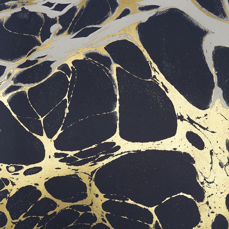 Night Indigo Calico Wallpaper