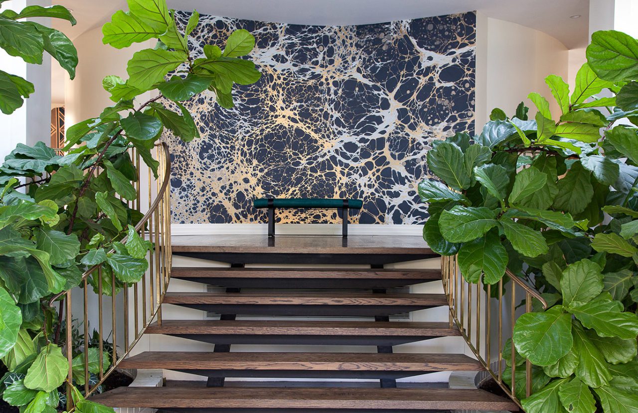 Night Slate Rachel Halvorson Calico Wallpaper