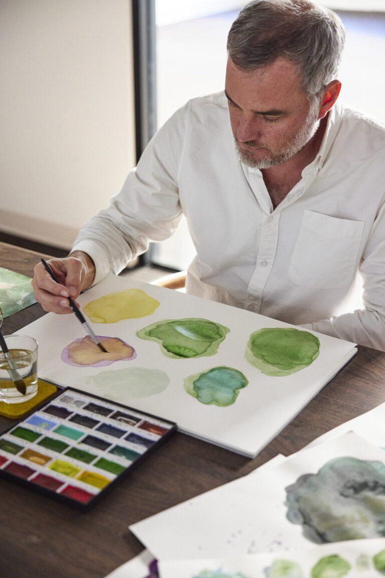 Calico Wallpaper Multi-Color Floral Painting