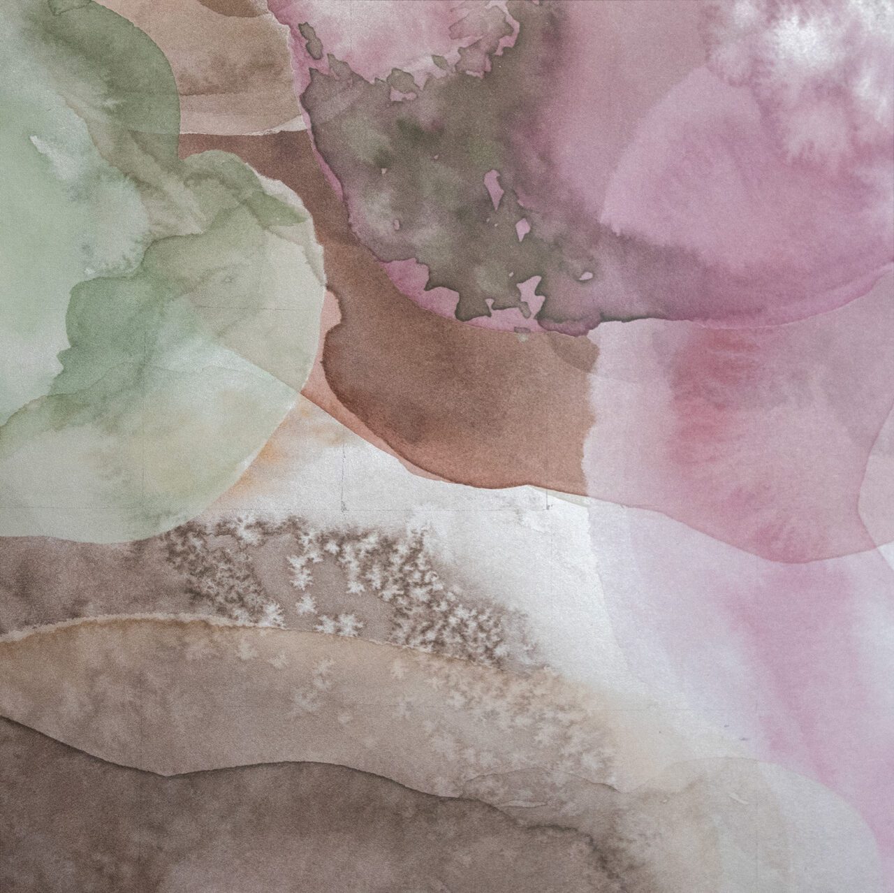 Calico wallpaper in multi-color floral